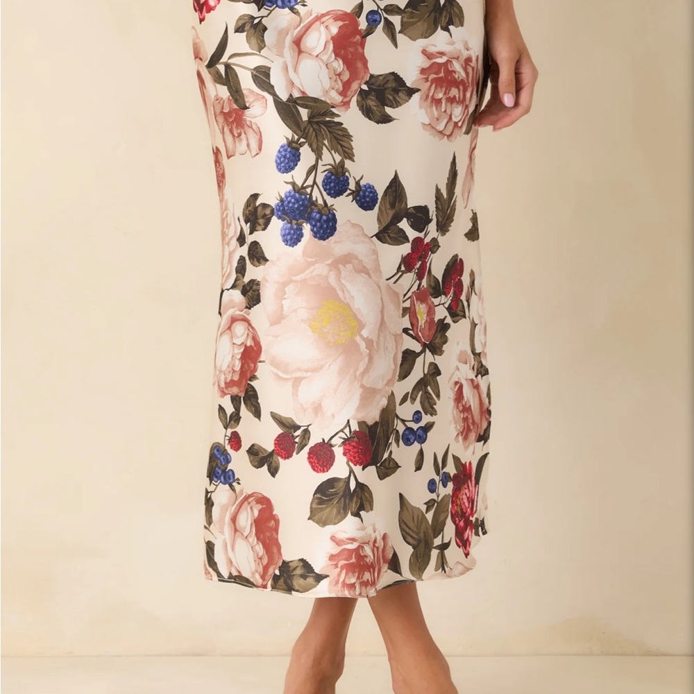 Floral Print Midi Skirt